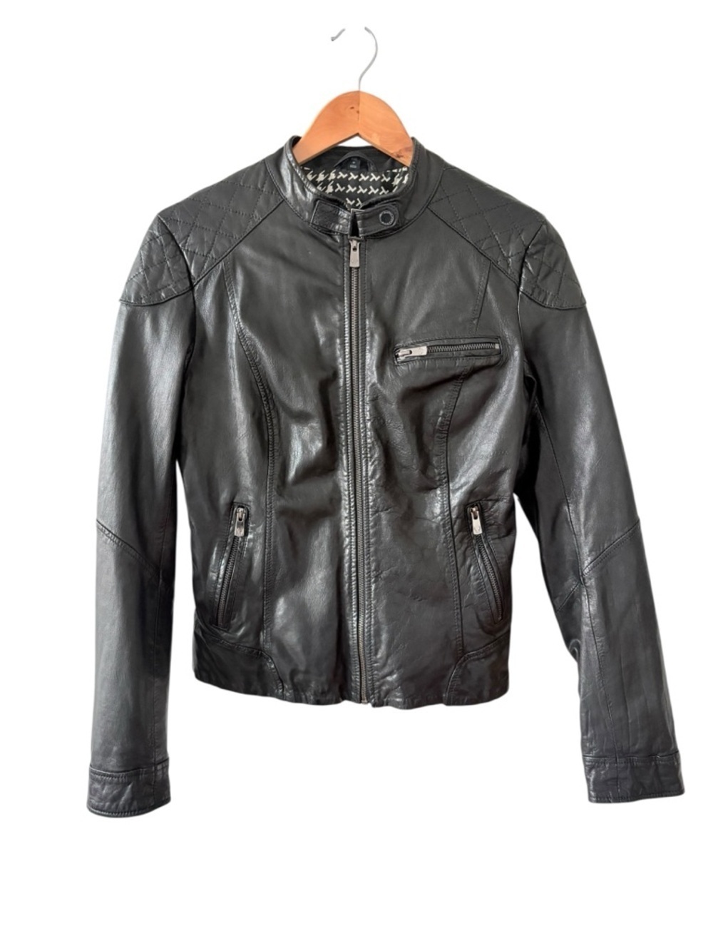 Bod & Christensen Black Leather Jacket